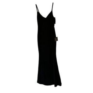 NWT Lulu’s | Women's Black Sleeveless V-Neck Maxi Dress Size XS